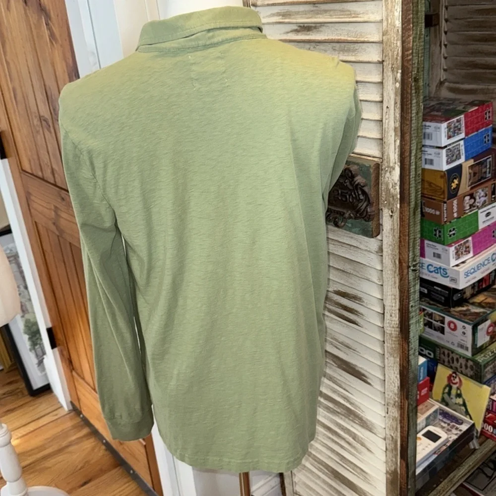 J. Crew Green Polo Shirt Classic Knit Design